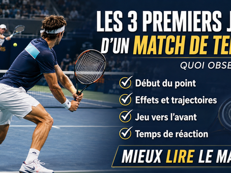 Début de match tennis - les trois premiers jeux : quoi observer, quoi ajuster