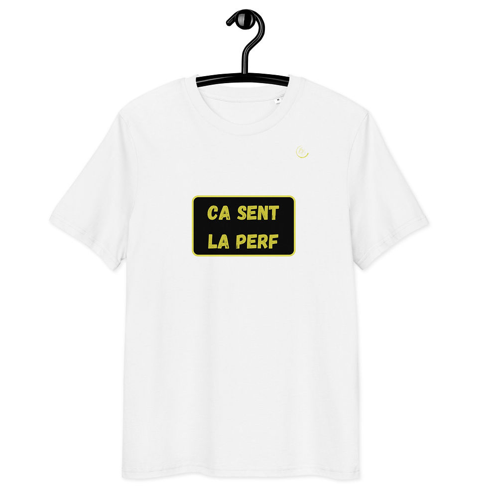 Miniature : "Ça sent la perf" T-Shirt Homme Tennis Coton 100% bio 