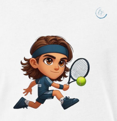 Miniature : T-Shirt Tennis Enfant Personnalisé - Tsitsipas - Coton 100% Bio