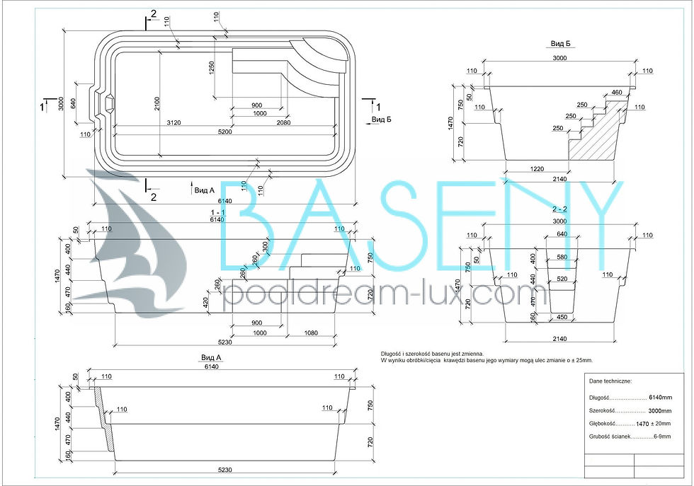 Miniature : Piscine Fond Plat "Sevilla" 6.15m x 3.00m x 1.50m
