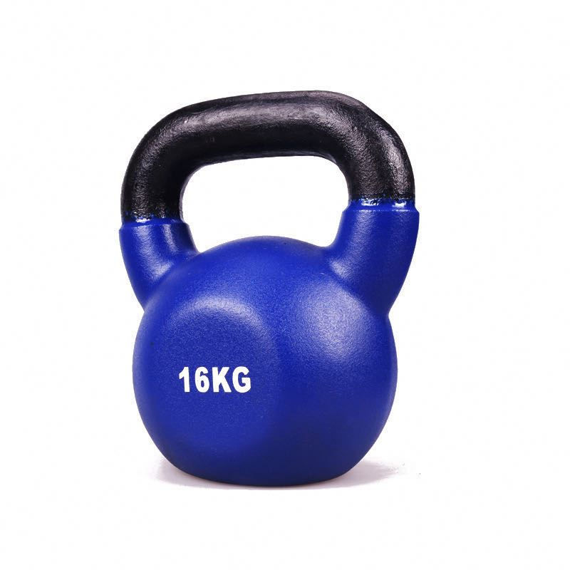 Thumbnail: Hot Sale Custom Iron Logo Durable Cast Iron Kettlebell 2kg/4kg/6kg/8kg/10kg Colo
