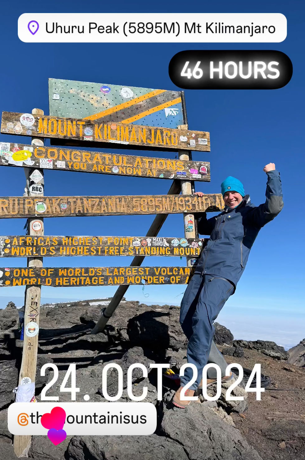 Ich auf dem Kilimanjaro.