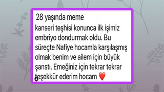 I also thank our patient who underwent embryo freezing treatment for the kind message we received.