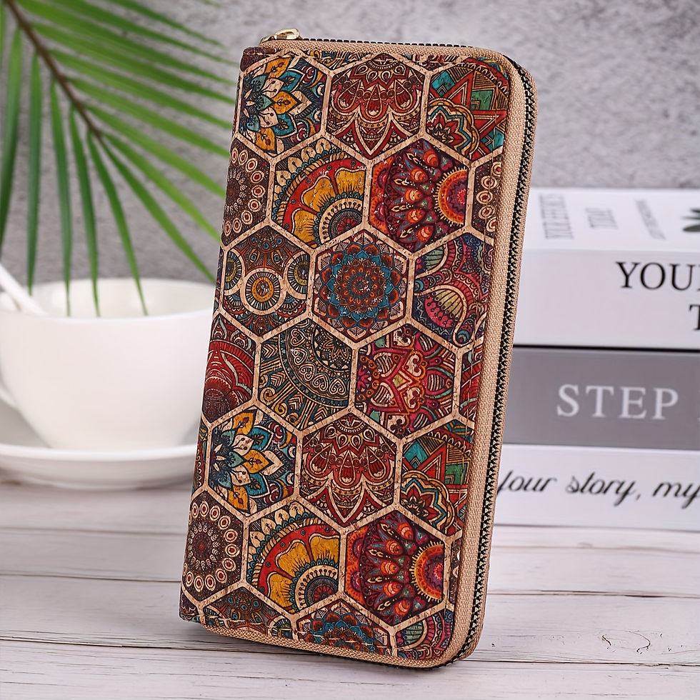 Thumbnail: Vegan Leather Long Wallet For Women, Floral Print Clutch Coin Purse, Vintage Fau