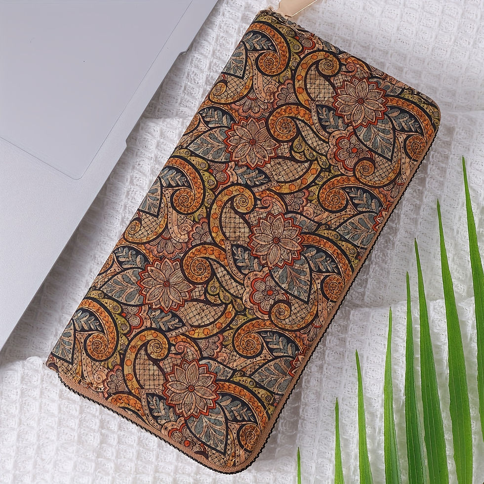 Thumbnail: Vegan Leather Long Wallet For Women, Floral Print Clutch Coin Purse, Vintage Fau