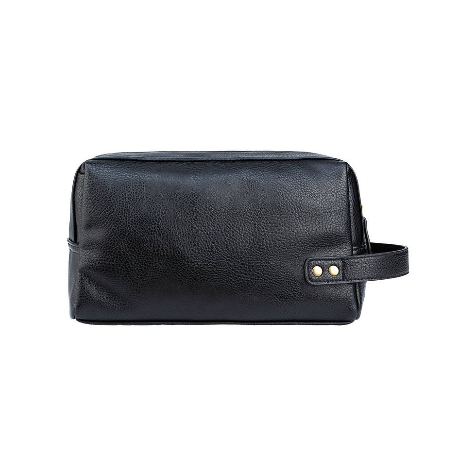 Thumbnail: Black Fletcher Vegan Leather Dopp Kit