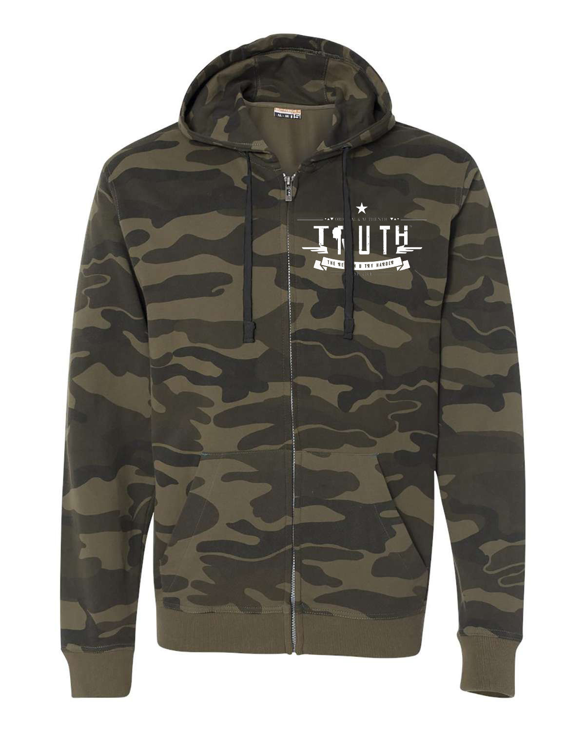 TRUTH Camo Zip-Up Hoodie (Unisex)