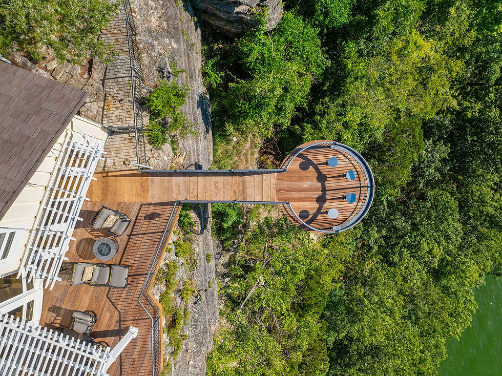 The Bluff House cantilevered pod overlooking Table Rock Lake