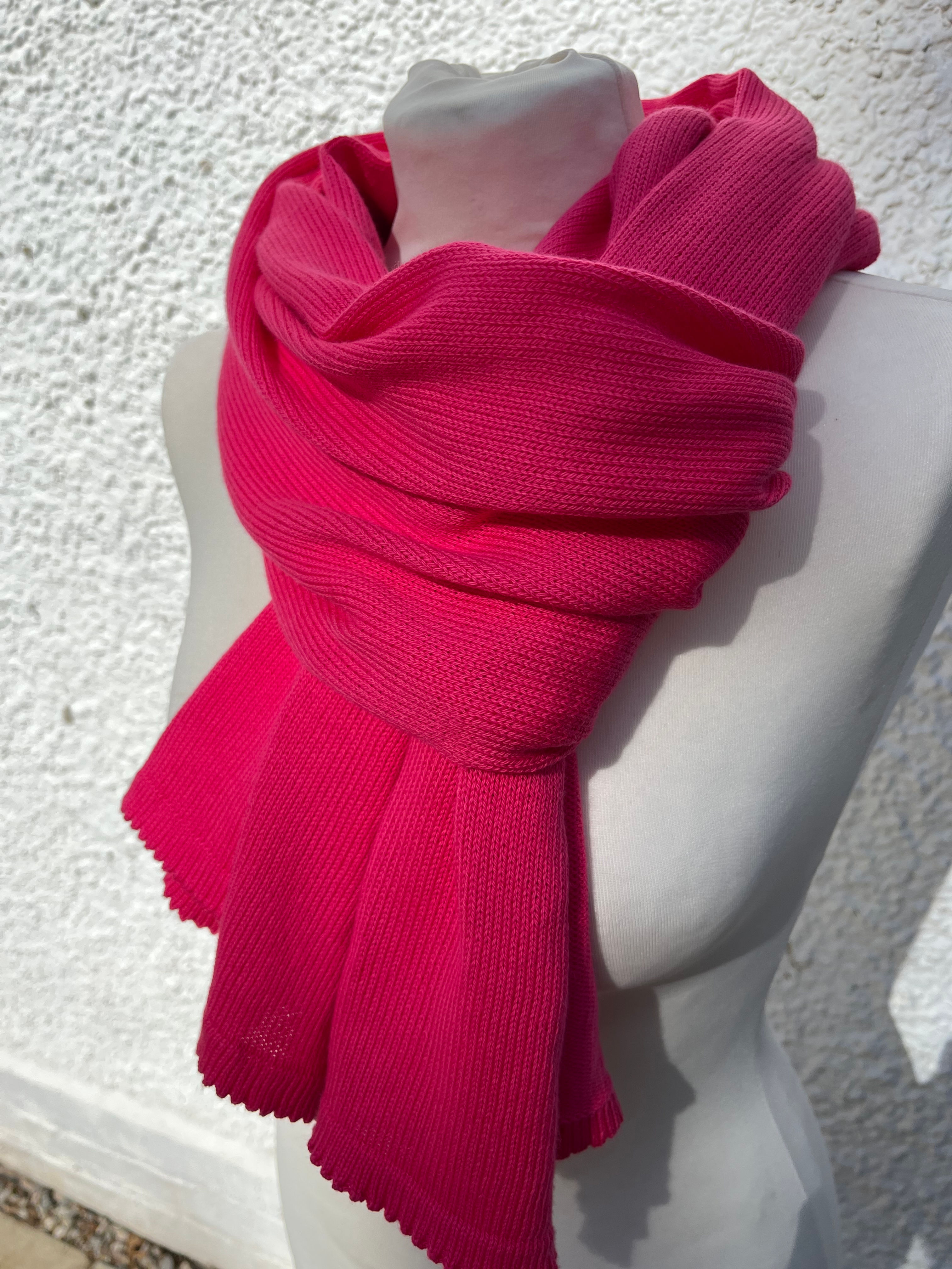 Hot Pink Cotton Scarf