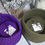 Thumbnail: MEDIUM round Purple Gift basket & coasters