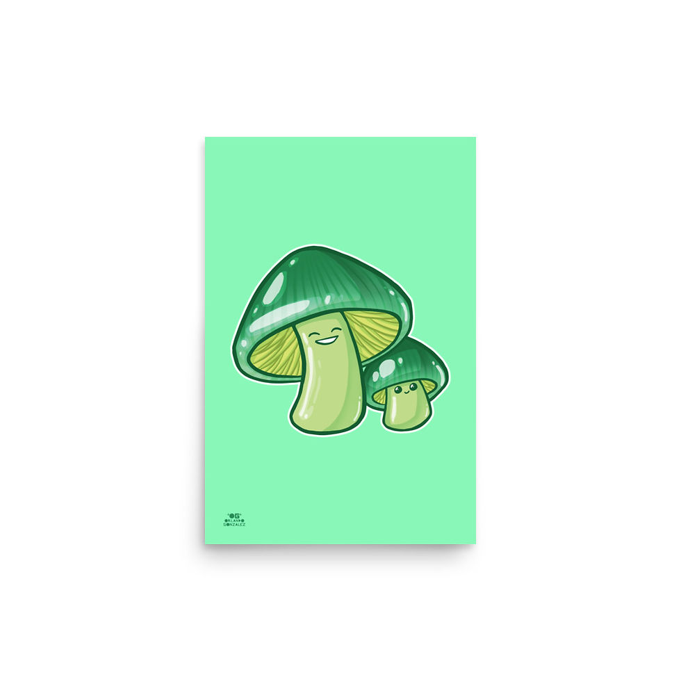 Thumbnail: 'Mushroom Fam' Art Print