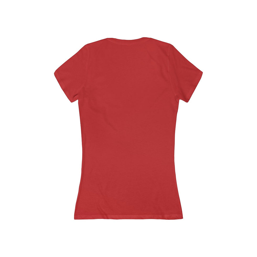 Thumbnail: Women's Jersey Short Sleeve Deep V-Neck Tee