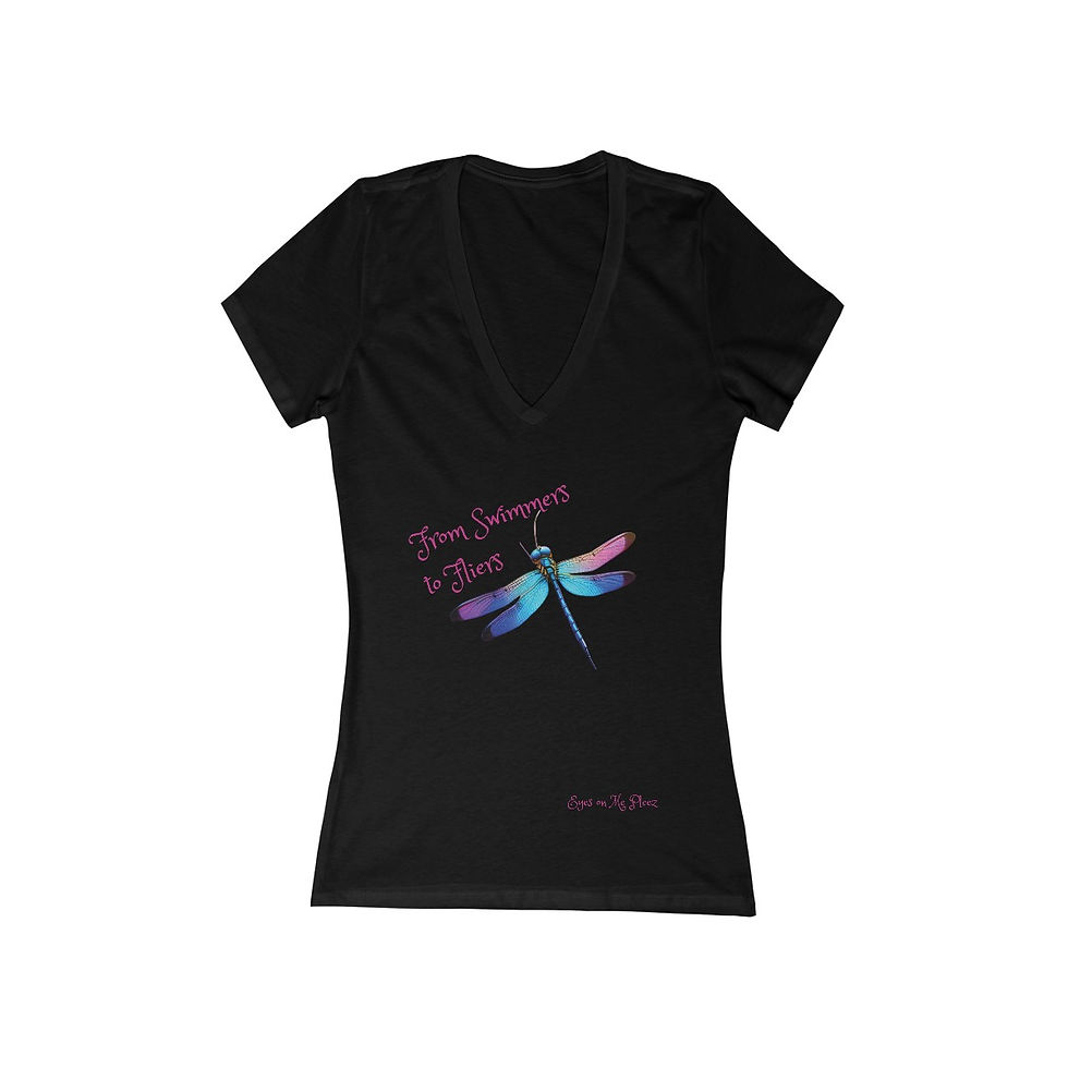 Thumbnail: Women's Jersey Short Sleeve Deep V-Neck Tee