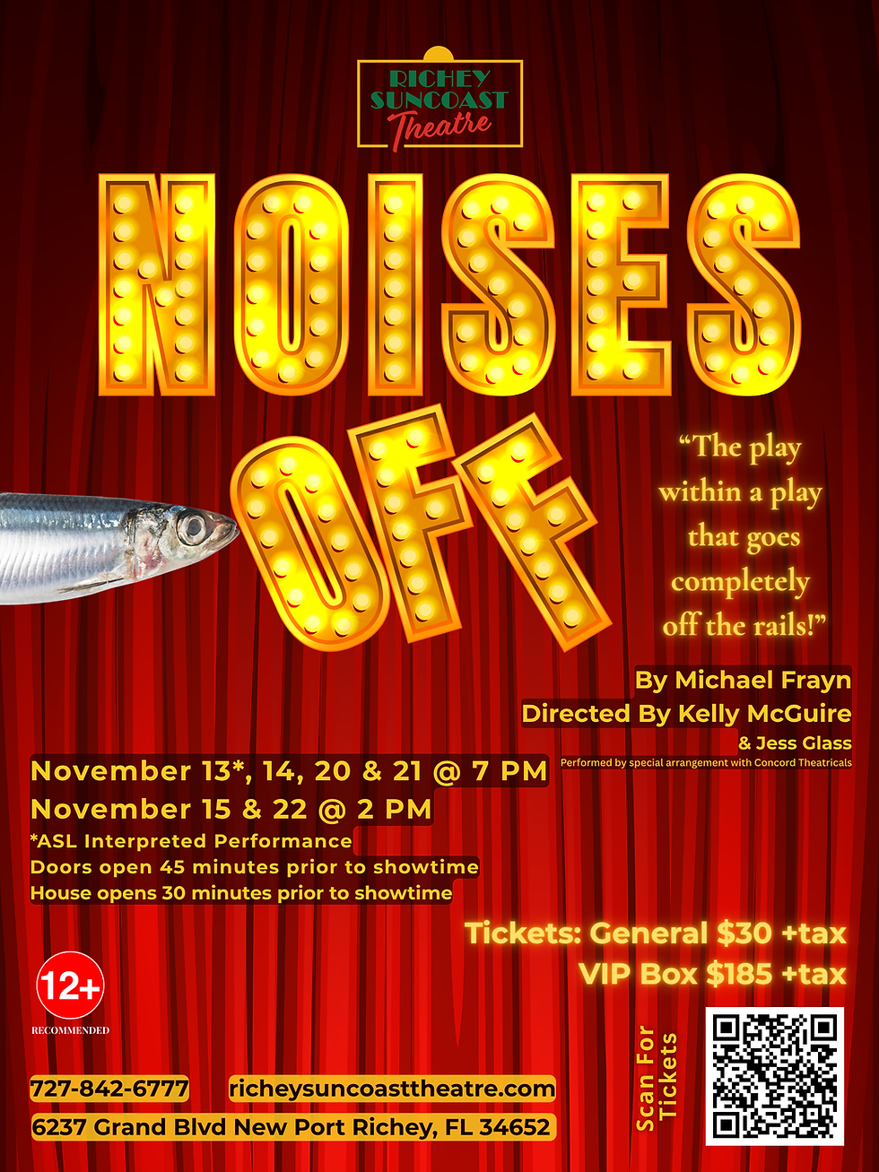 Noises Off at Richey Suncoast Theatre, November 13 to 22, 2026