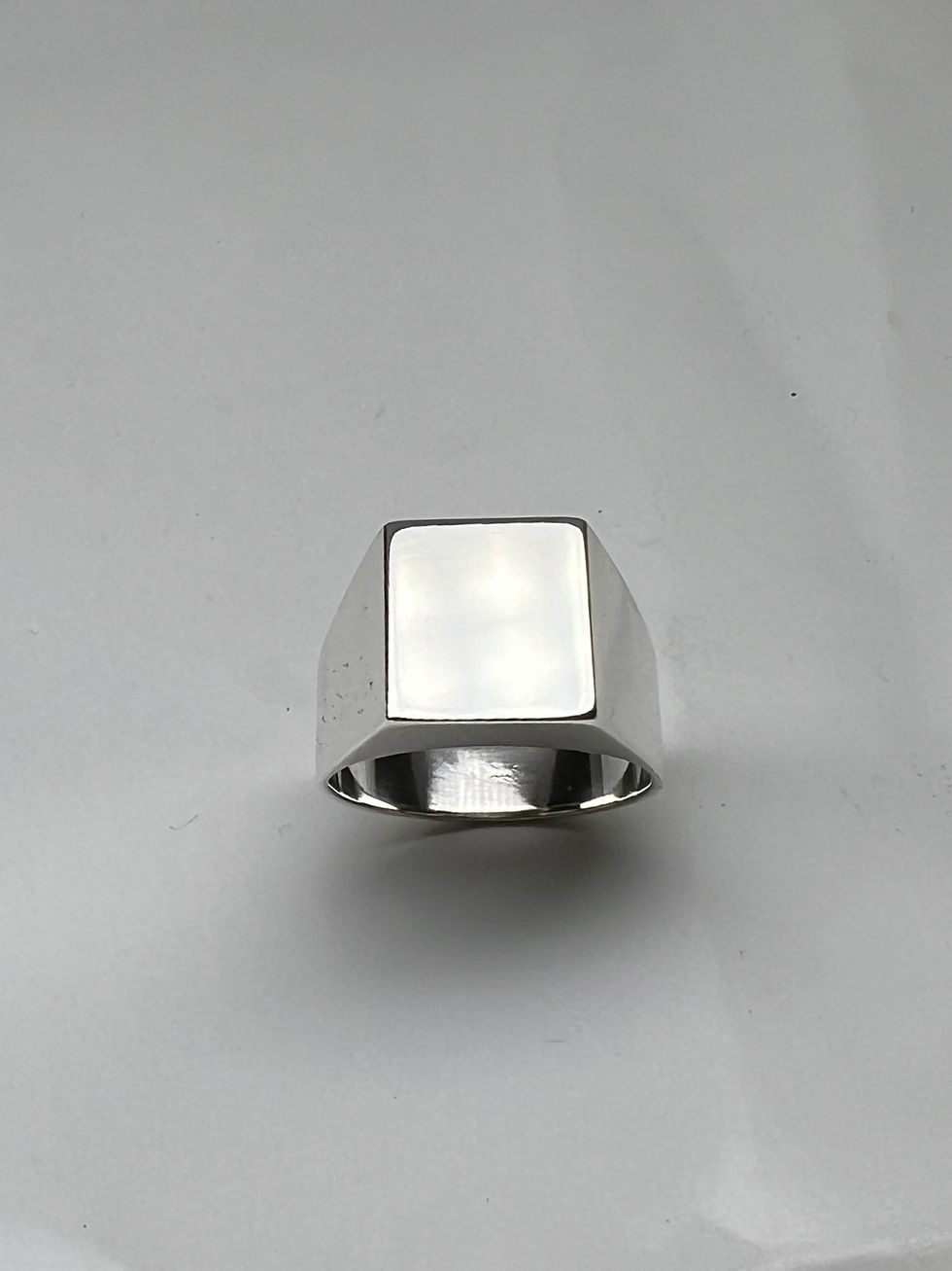 Thumbnail: Assay Hallmarked 925 Sterling Silver Chunky Square Signet Ring (Size S.5)