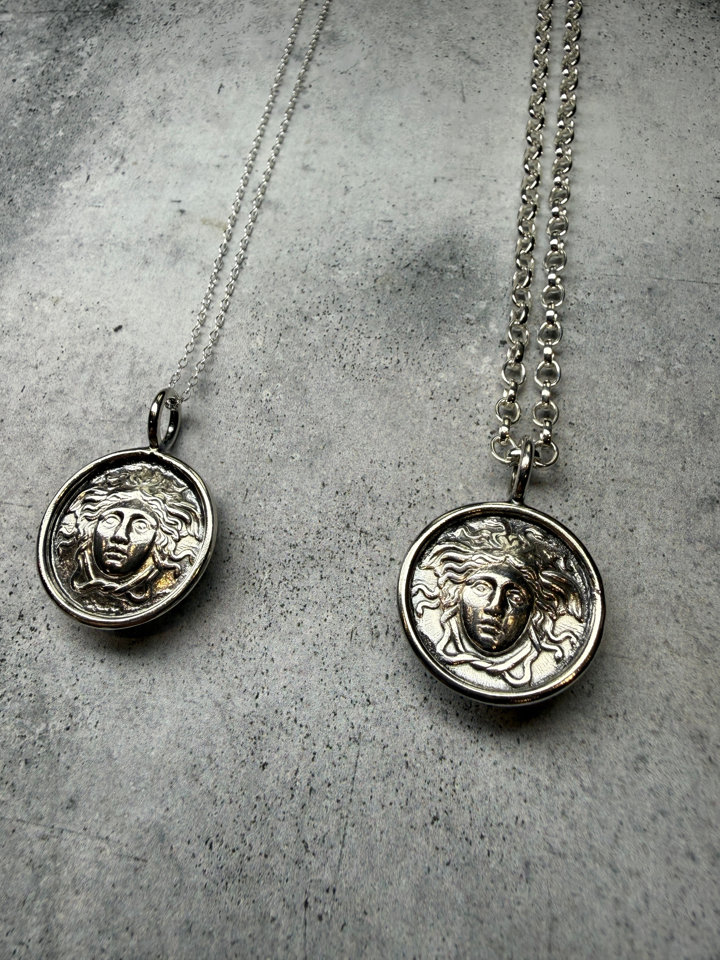 925 Sterling Silver Medusa Necklace