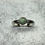 Thumbnail: 925 Sterling Silver and Dark Green Seaglass Stacker Ring  (Size L)