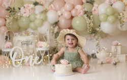 South Jersey Cake smash photographer- Tea party theme, floral