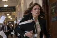 Lawyer running to courtroom