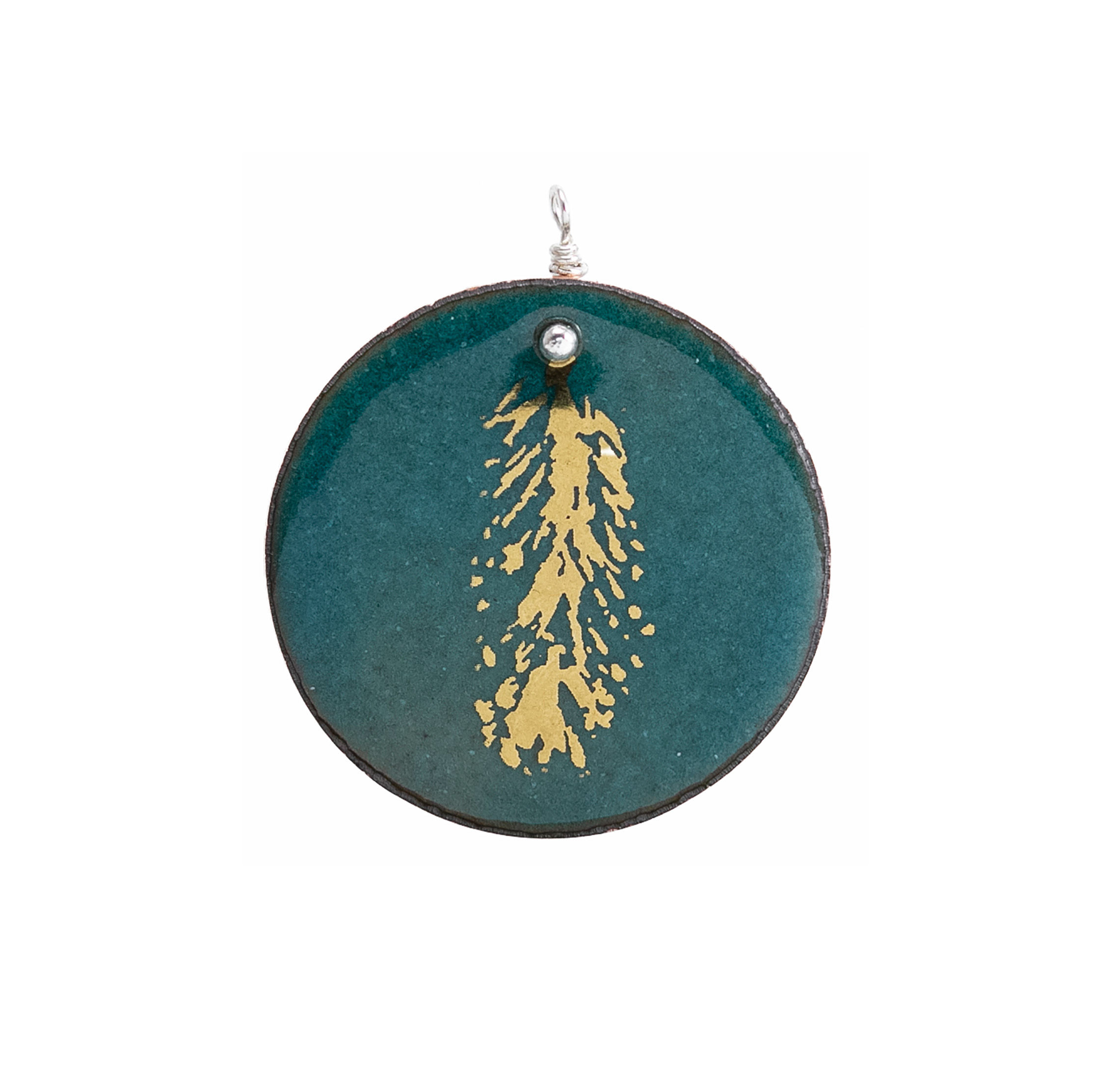 Emaillekette mit Goldmotiv