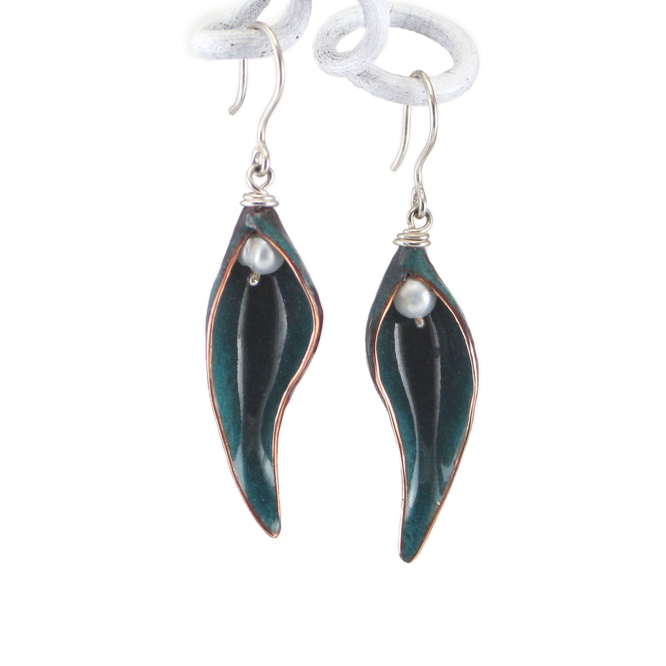 Schotenohrhänger, turquoise green