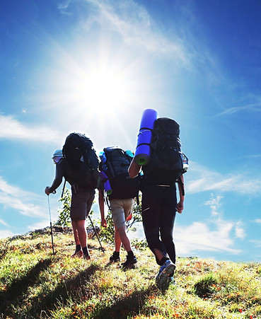 Randonnée en groupe en plein air