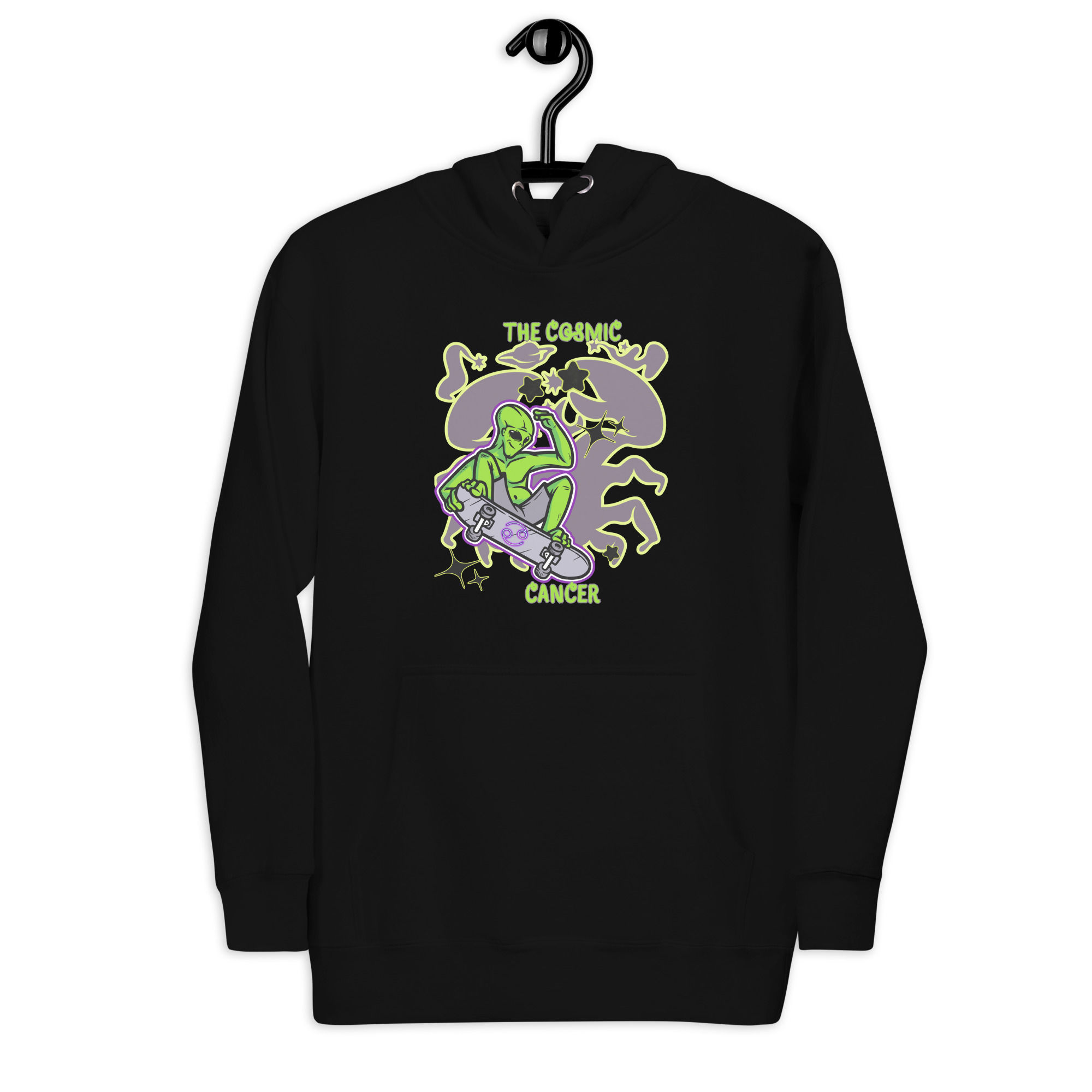 THE COSMIC -CANCER- ALIEN/SKATEBOARD HOODIE