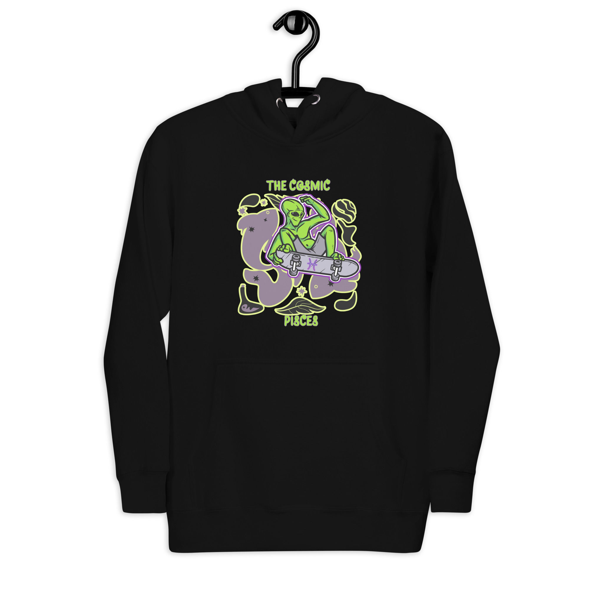 THE COSMIC -PISCES- ALIEN/SKATEBOARD HOODIE