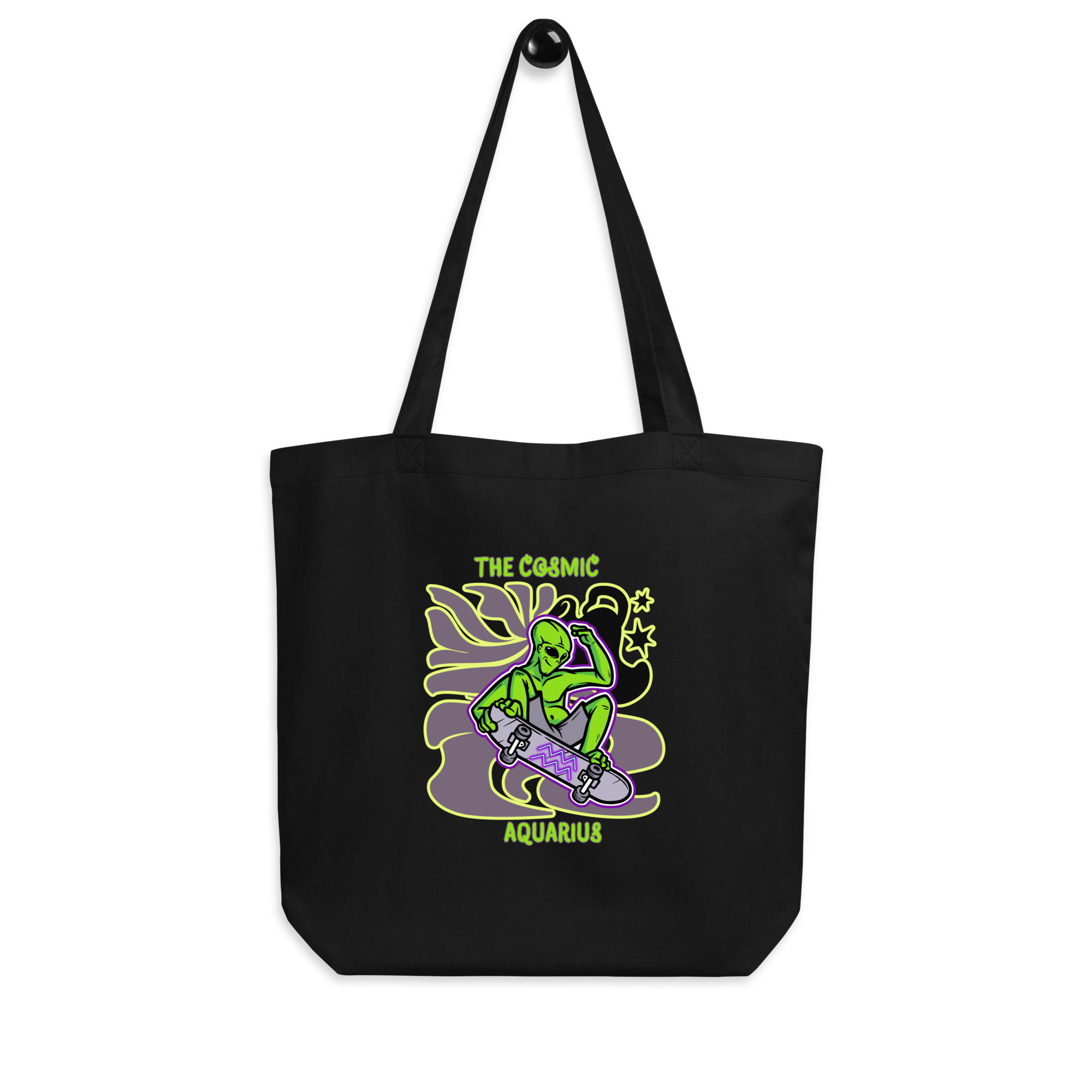 THE COSMIC -AQUARIUS- ALIEN/SKATEBOARD ECO TOTE
