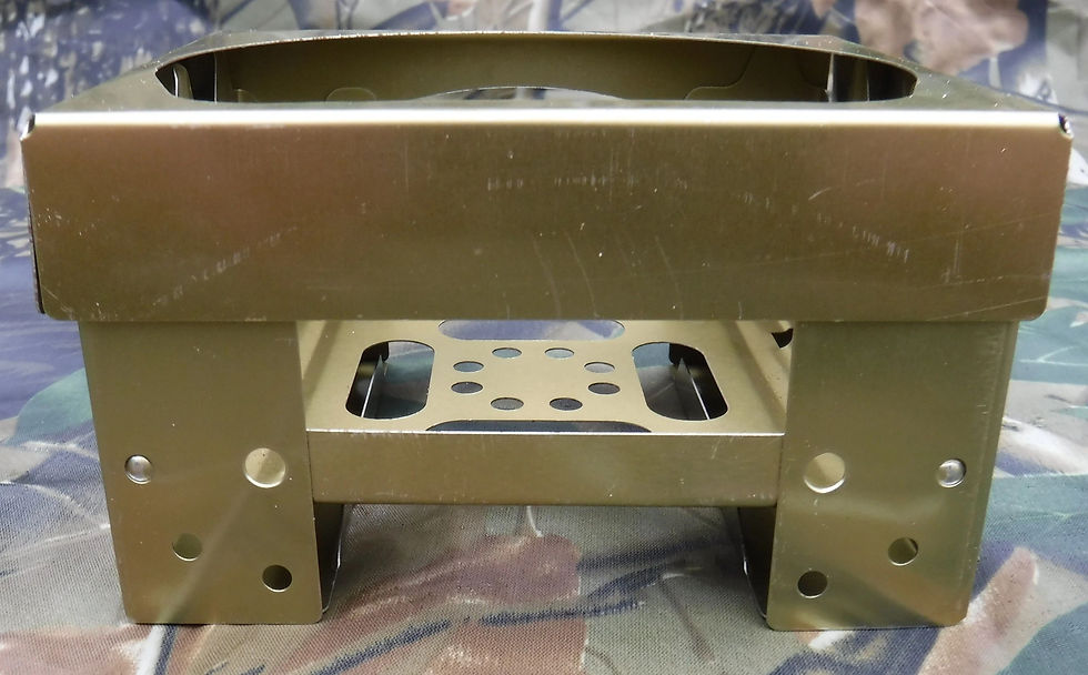 Thumbnail: Army stove with steel pan lid attached