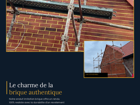 . Chez Prestige Pierre, façadier expert basé à Calais, nous sculptons à la main des murs imitation brique sur enduit pour des rendus indiscernables de la vraie brique, à un prix maîtrisé.