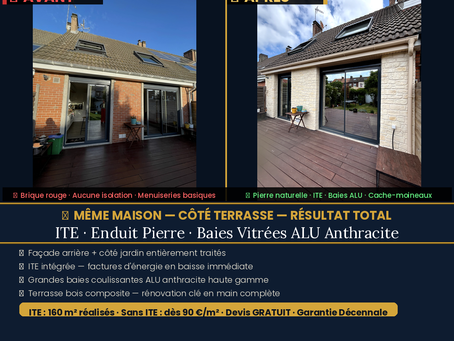 Vous êtes propriétaire à Boulogne-sur-Mer, à Wimereux, Outreau, Le Portel, Saint-Martin-Boulogne ou dans le Boulonnais, et vous cherchez un façadier sérieux — zéro sous-traitance, garantie décennale réelle, prix transparents ? Prestige Pierre est votre artisan de référence dans le Pas-de-Calais. Basés à Calais (62100), nous intervenons dans tout le 62 et réalisons des chantiers d'enduit imitation pierre sculpté, de ravalement de façade et d'isolation thermique par l'extérieur (ITE) à Boulogne-sur-Mer depuis 2024.