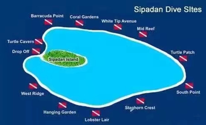 Malaysia Sipadan Island Map