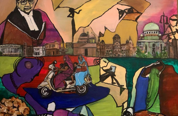 ACHIEVEMENTS _ 75_CHANGING HUES_ 30 X 36 INCHES_ 2022_ ACRYLIC ON CANVAS_ AASHIMA MEHROTRA