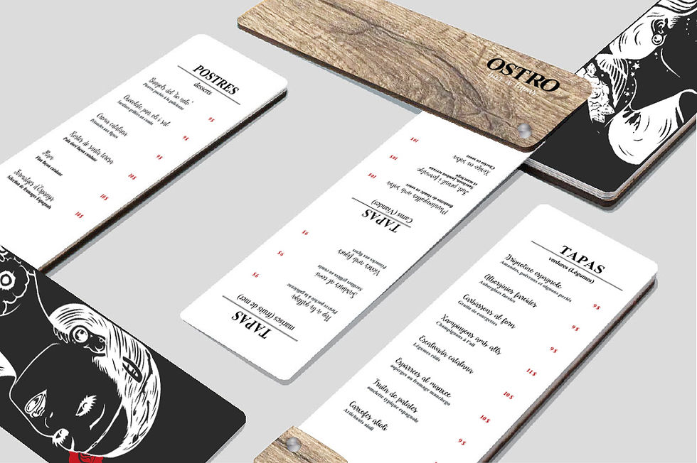 menu du restaurant