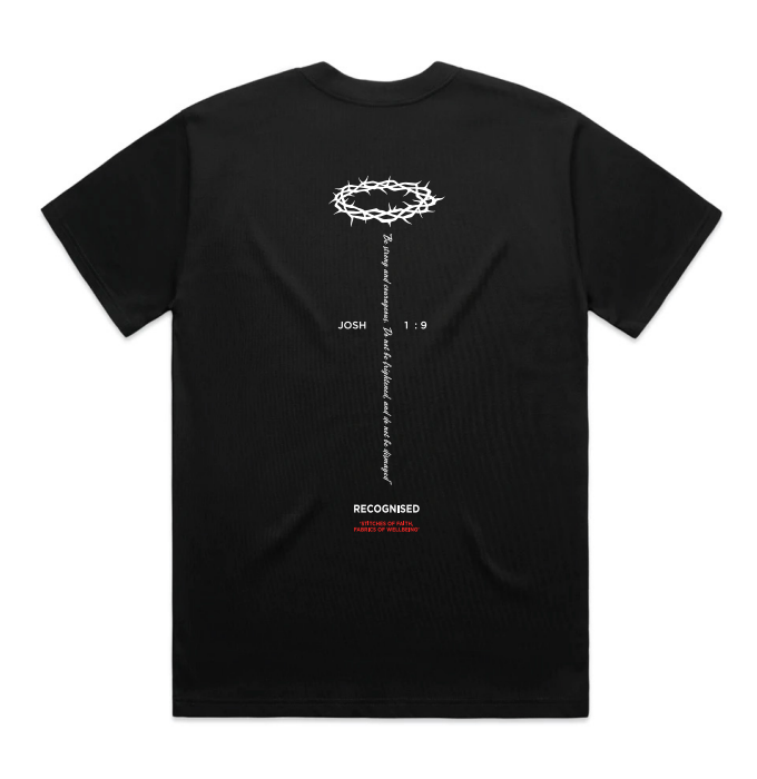 'DO NOT BE FRIGHTENED' TEE (BLACK/WHITE/PINK)
