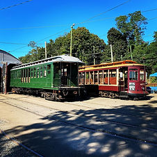 Few Trolleys from the Shore Line Trolley Museum Located in East Haven Connecticut