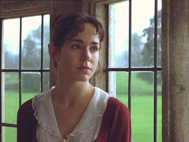 Fanny Price, looking out a window, played by Frances O'Connor