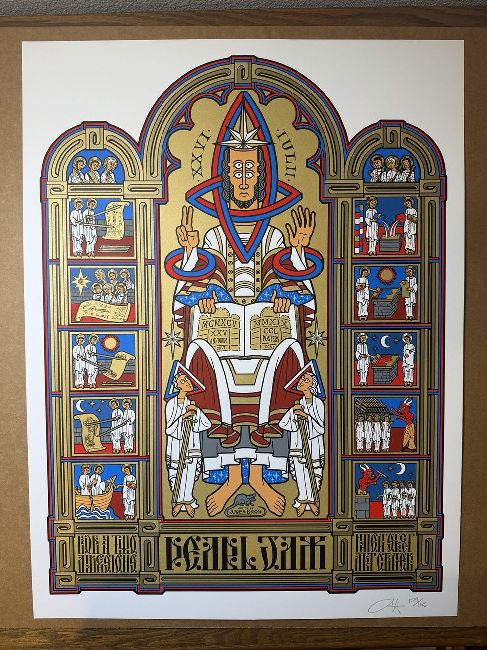Pearl Jam Live In Two Dimensions 2019 Ames Design S/N Poster #109/115 Rare