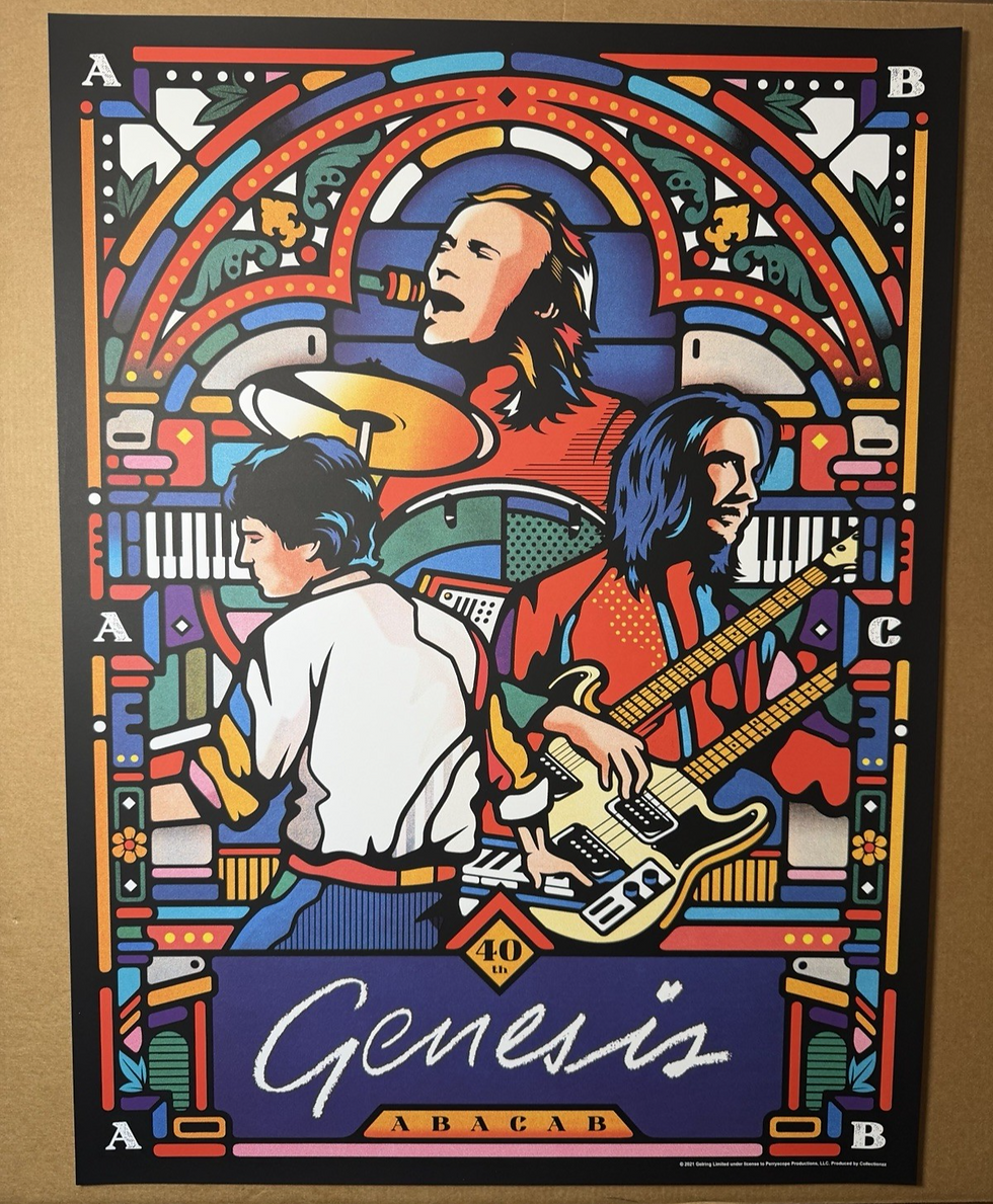 Genesis ABACAB 40th Anniversary Official Art Print Poster 18x24 Van Orton Design