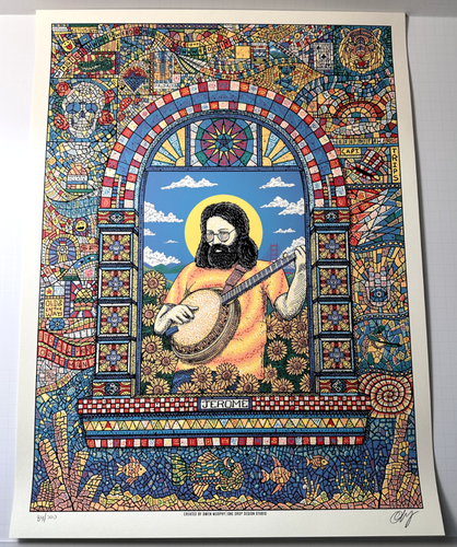 Jerry Garcia "Jerome" screen print Poster by Owen Murphy, Bottleneck Gallery