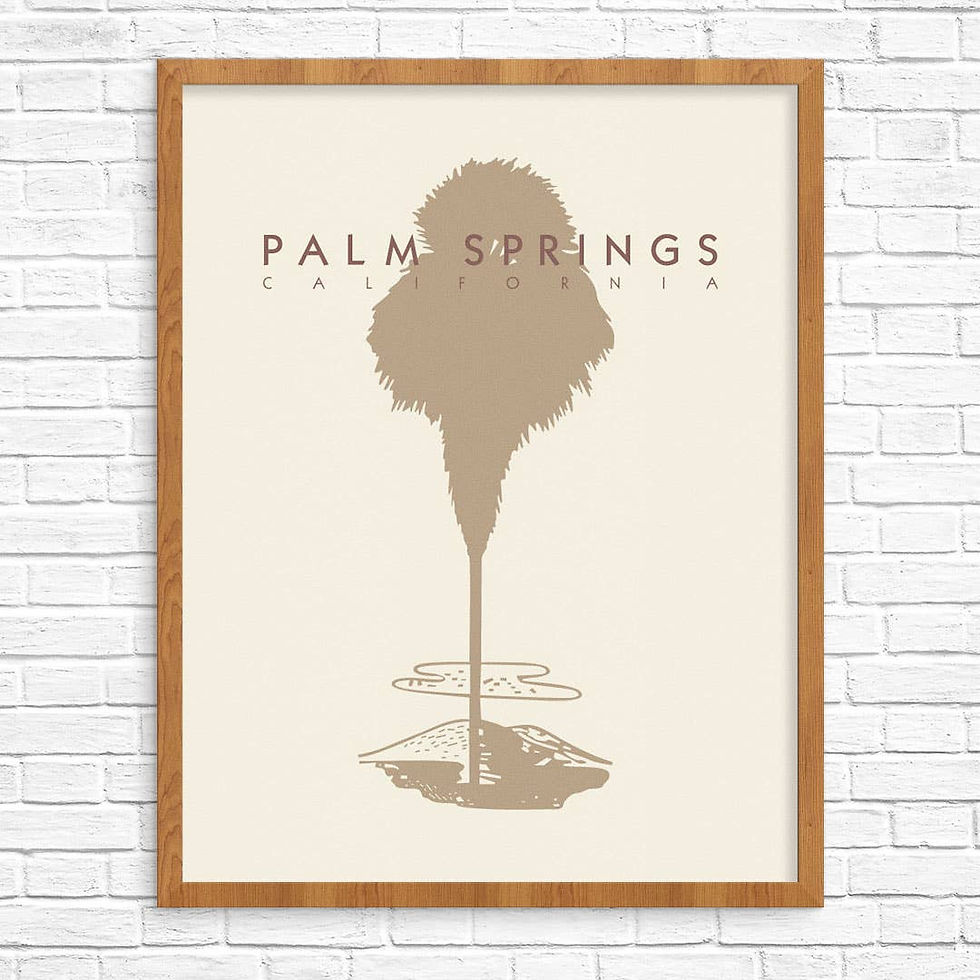 Palm Springs California Palm Tree 11 x 14 art print by Fridgedoor