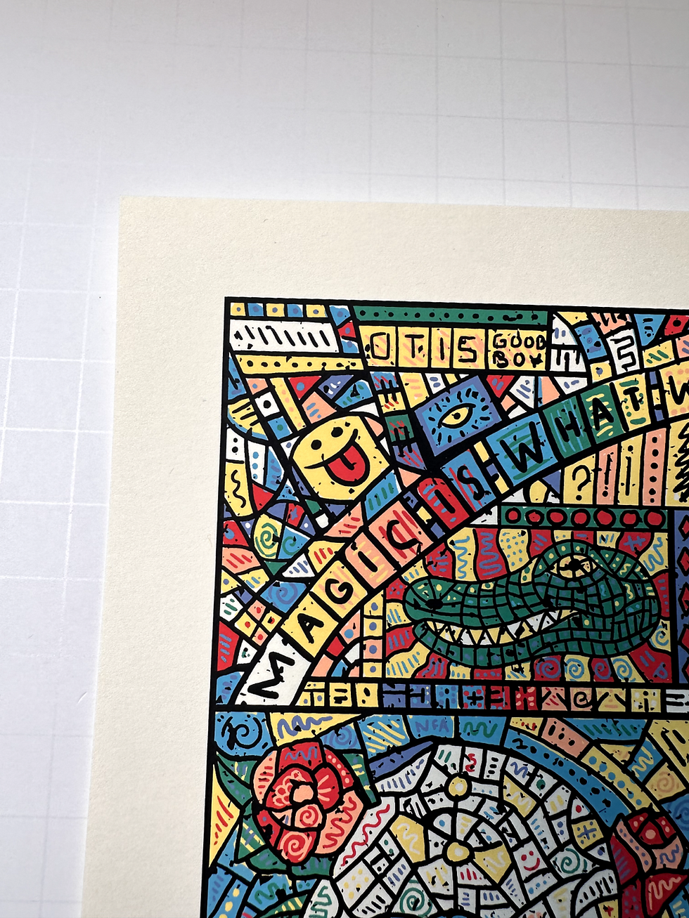 Jerry Garcia "Jerome" screen print Poster by Owen Murphy, Bottleneck Gallery