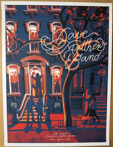 Dave Matthews Band Official Concert Gig Poster MSG NYC Nov 30, 2018 Rich Kelly