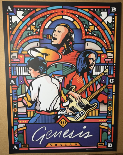 Genesis ABACAB 40th Anniversary Official Art Print Poster 18x24 Van Orton Design