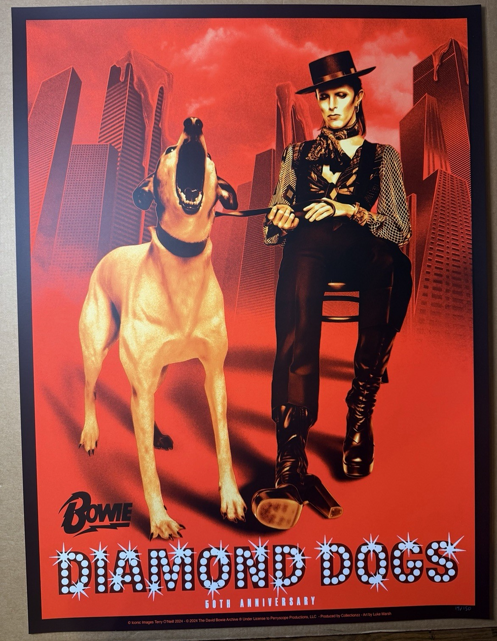 David Bowie Official Diamond Dogs 50th Anniversary Poster 18x24 Luke Marsh
