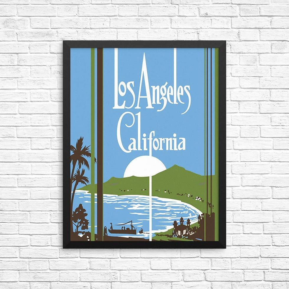 Los Angeles California Sunset 11 x 14 art print by Fridgedoor