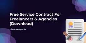 Free Service Contract For Freelancers & Agencies (Download)