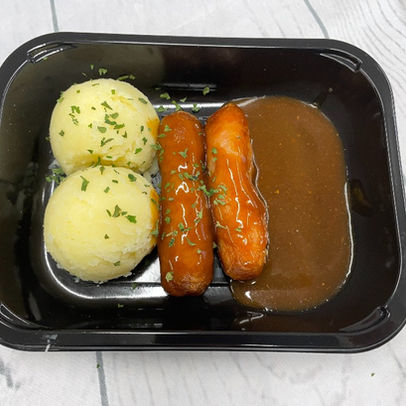 Irish School Lunches Bangers & mash with Gravy