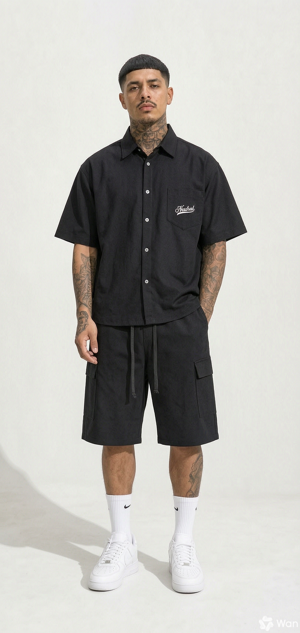 Thumbnail: Unisex Drawstring Cargo Shorts